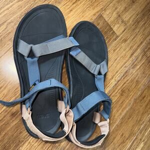 Teva Men's Sport Sandals Size 12 Brown and Navy Open Toe Hiking Outdoor